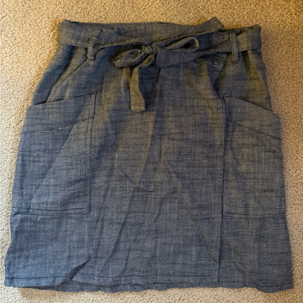 Gap Blue Denim Wrap Skirt